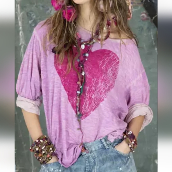 Magnolia Pearl Cotton Jersey Loves Promise Viggo T Top 1682! NWT! Boyfriend Cut - Picture 12 of 14